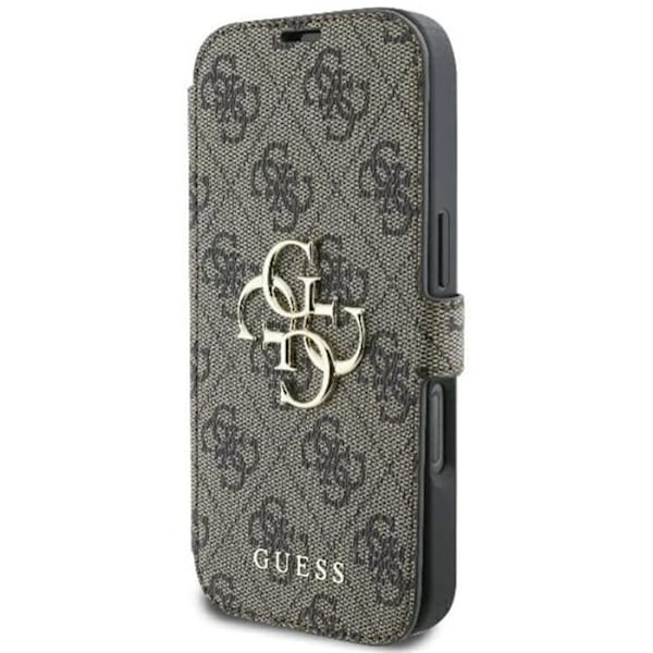 Coque för iPhone 16 Pro Max - Guess Book 4G (GUBKP16X4GMGMGBR) - Brun