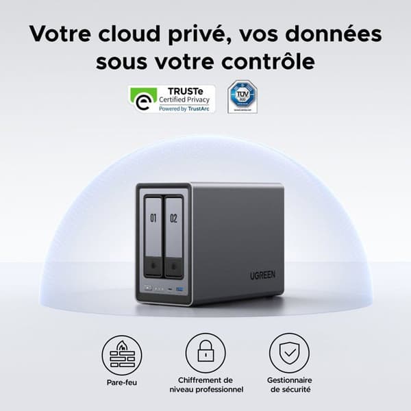 NAS-server - UGREEN - DXP2800 - 2 fack - 8 GB