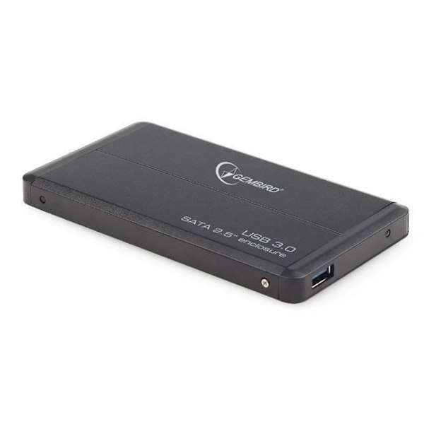 Extern hårddisk - Gembird - EE2-U3S-2 - 2,5'' SATA - USB 3.0 - Svart aluminium Silver