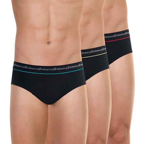 Kalsonger herr - Eminence - 3-pack - 95% bomull - 5% elastan - Elastisk midja Svart jag