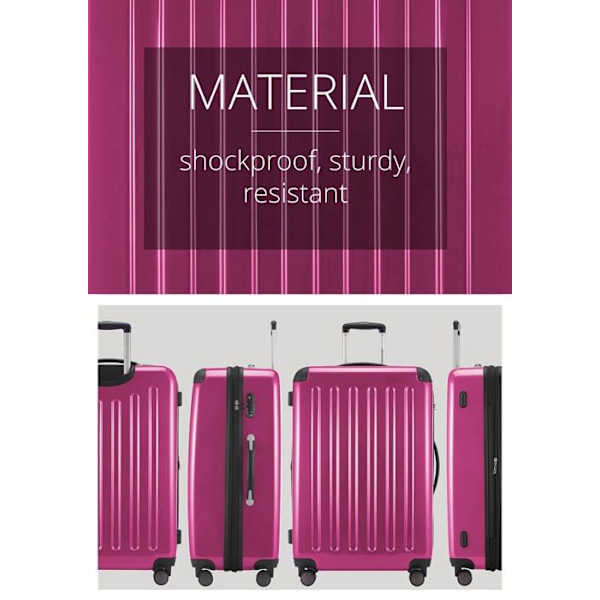 Hauptstadtkoffer - 39785450 - Alex - Bright Magenta hårt skal resväska, TSA, 75 cm, 119 liter