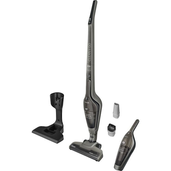 2-i-1 sladdlös kvastdammsugare - SENCOR - SVC 8621TI - 110 W - 50 min - 0,5 L - 21,6 V Li-Ion-batteri - Titanium Titan