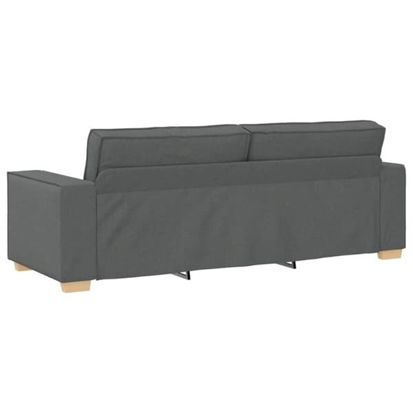 Soffa 3 platser - Mörkgrå - Tyg 100% polyester - Modern design - Mjuk komfort Mörkgrå