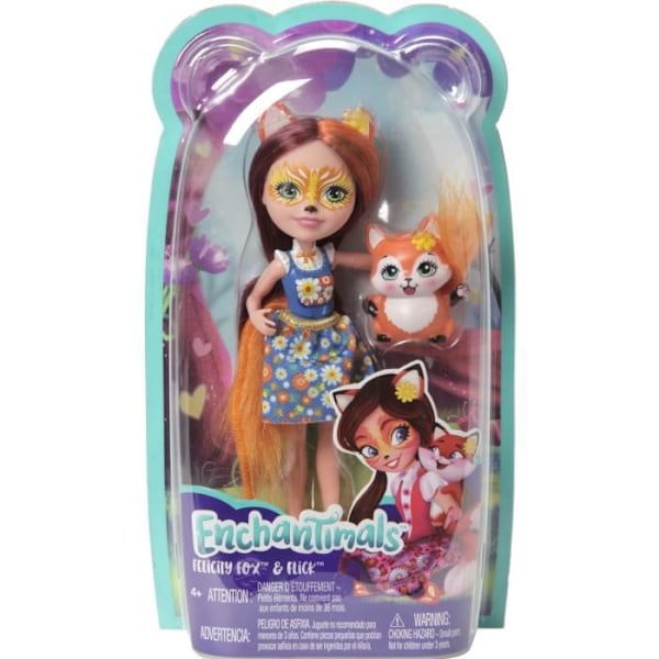 ENCHANTIMALS 6-tums Felicity Fox och Flick Doll Orange