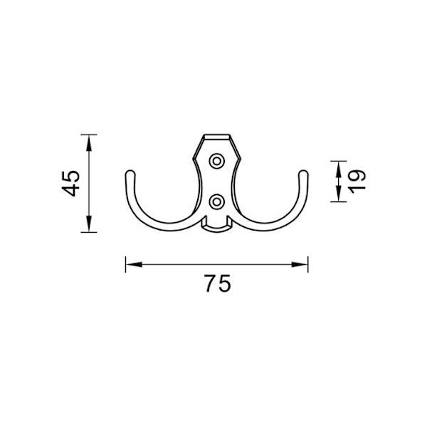 Portmanteau Domoletti Wz89, 1 styck, nickel