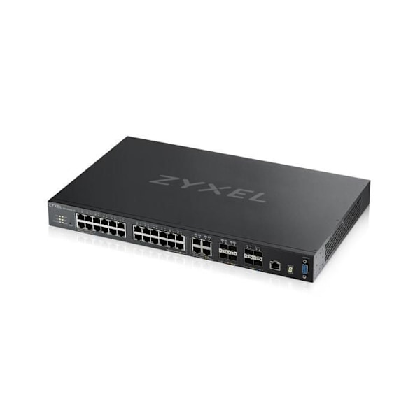 Kommuntator - Zyxel - XGS4600-32 - Hanterad - 24 x 10/100/1000 - 4 x SFP Gigabit - 4 x 10 Gigabit SFP+ Svart