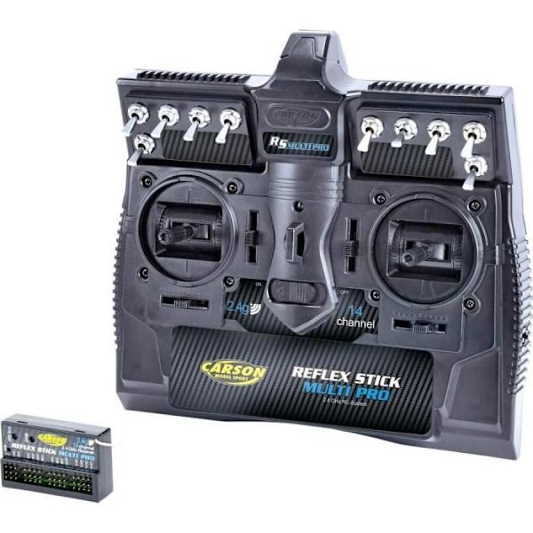 Radiostyrd handkontroll - Carson - Reflex Stick MULTI PRO 14 - 2,4 GHz - 14 kanaler - Bredband