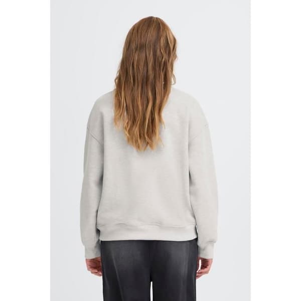 Sweatshirt dam Pulz Jeans Isabella ljusgrå melerad M
