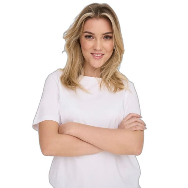 T-shirt dam Only - Vit Vit XL