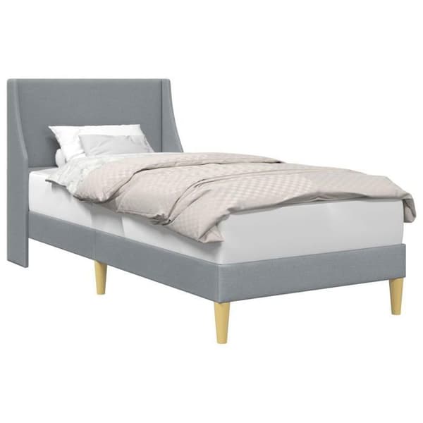 Sängram - VIDAXL - VidaXL - Ljusgrått tyg - Kompatibel 90x200 cm - Flexibla ribbor Ljusgrått