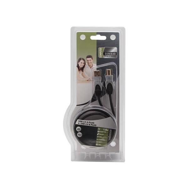 USB 2.0 KABEL / USB A PLUG TILL USB B / PROFESS PLUG