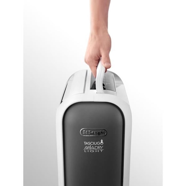 DELONGHI DNS 65 Luftavfuktare 6 liter/dag Tvättfunktion -Techno Zeolite - Tyst: 34dB Vit grå
