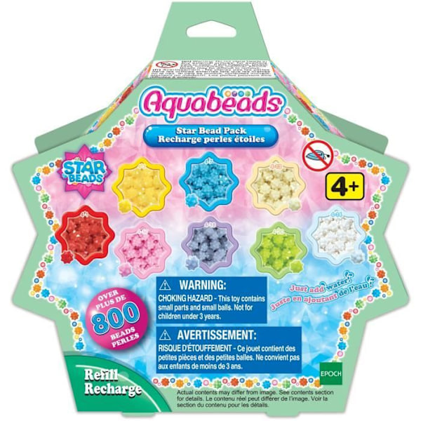 Aquabeads - Fyll på stjärnpärlor för att montera fantastiska skapelser Grön