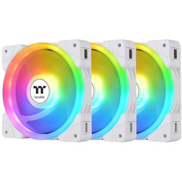 Fläkt för PC-fodral - THERMALTAKE - SWAFAN EX12 ARGB Sync - Vit - 3x120mm A-RGB - 56.26-57.11CFM