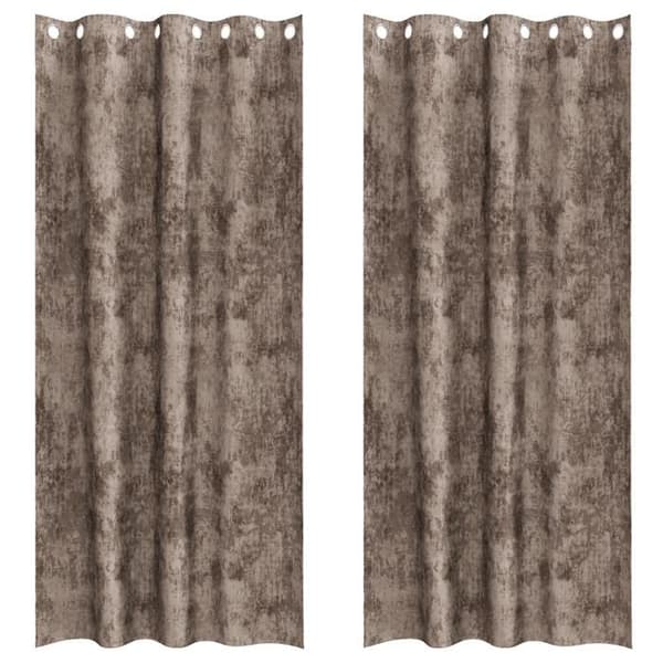 Gardiner 2 st med öljett Cappuccino 260x140 cm