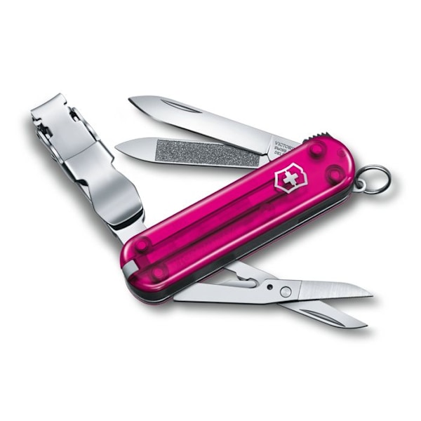 Victorinox Nail Clip 580 schweizisk kniv, med 8 funktioner, med nagelfil och nagelrengörare, kompakt format, rosa färg t