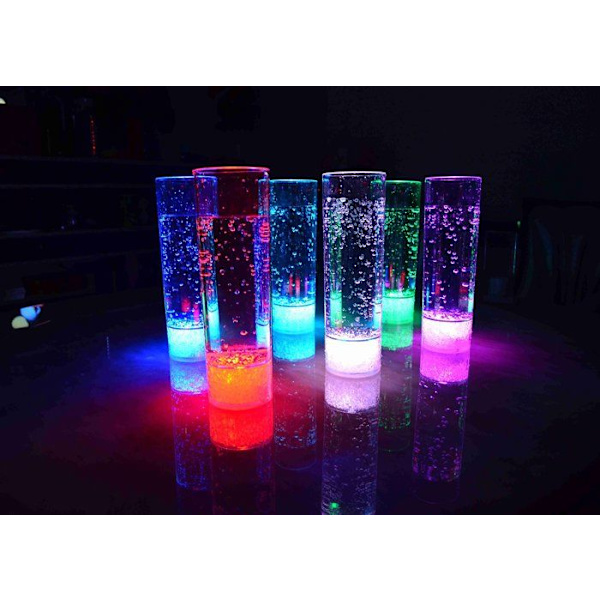 Cocktailglas - Precorn aperitifglas Set med 2 Long Drink-glas i plast med LED-belysning - 400 ML