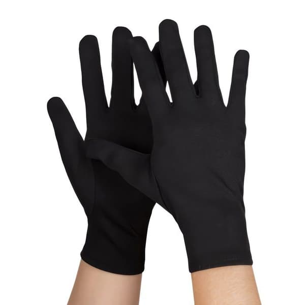 KORTA SVARTA POLYESTER HANDSKAR FÖR BARN Svart Unik storlek
