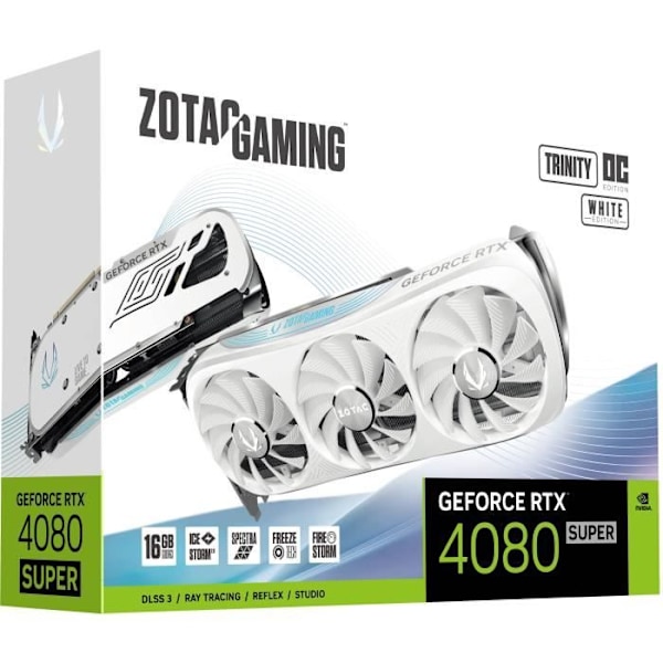 ZOTAC - Grafikkort - GeForce RTX 4080 Super Trinity OC Vit 16GB