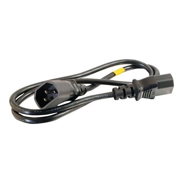 C13-C14 16AWG strömförlängningskabel - CablesToGo 1,2 m 16 AWG - Svart
