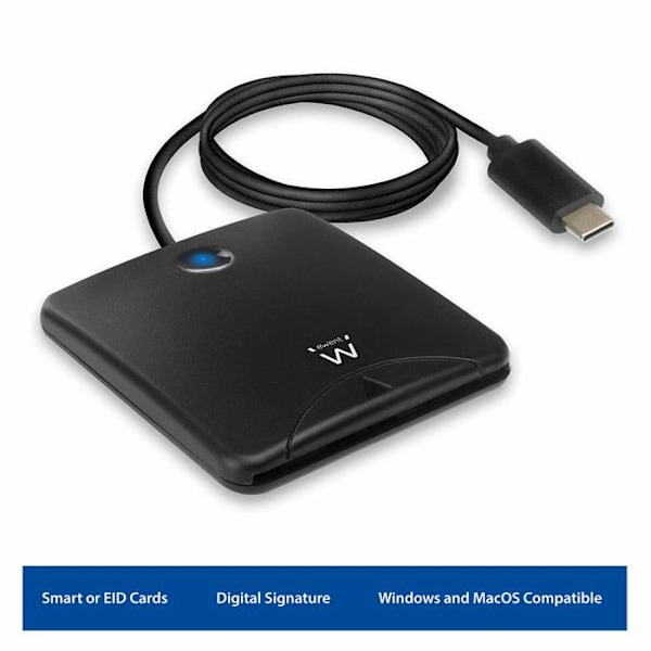 Annan USB-kringutrustning Ewent - EW1055 - USB-C USB Type C Smart Card Reader, CNS och TNS USB C Reader