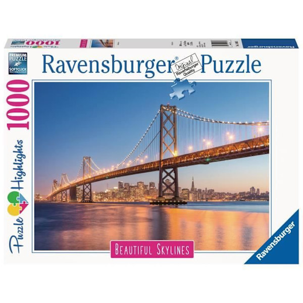 1000 bitars pussel San Francisco - RAVENSBURGER - Arkitektur och monument - Blandat Flerfärgad