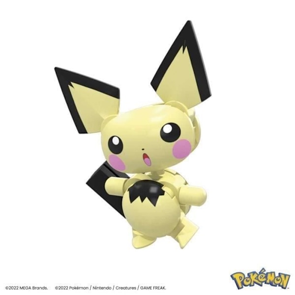 MEGA Pokémon-Pikachu byggset - Box med 3 ledade figurer (160 stycken) för barn HKT23 Flerfärgad