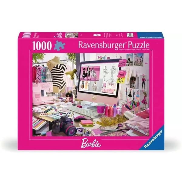 Ravensburger pussel Barbie, modeikon, 1000st. Rosa