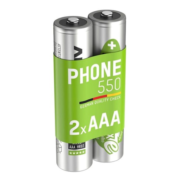 ANSMANN Dect telefonbatteri - 2 x AAA NiMH 550 mAh