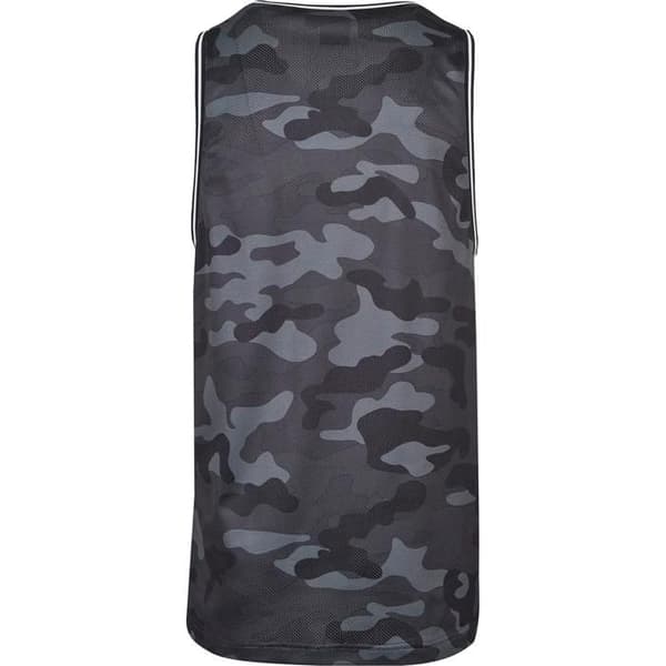 Tanktop - Urban Classics - MESH - Mörkgrå kamouflage - 100% polyester - Lös passform Grå S