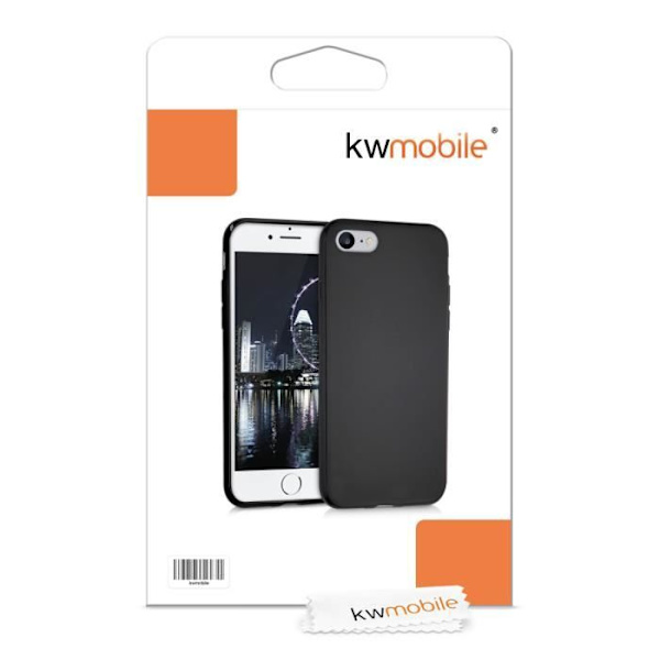 kwmobile Apple iPhone 7/8 Fodral - Fodral till Apple iPhone 7/8 - Mattsvart Silikontelefonskal