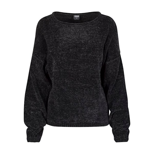 Stor storlek dam sweatshirt Urban Classic chenille svart XXL