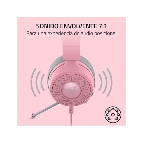 Spelheadset - RAZER - Kraken Kitty V3 X - Trådad - Kardiomikrofon - Kvarts