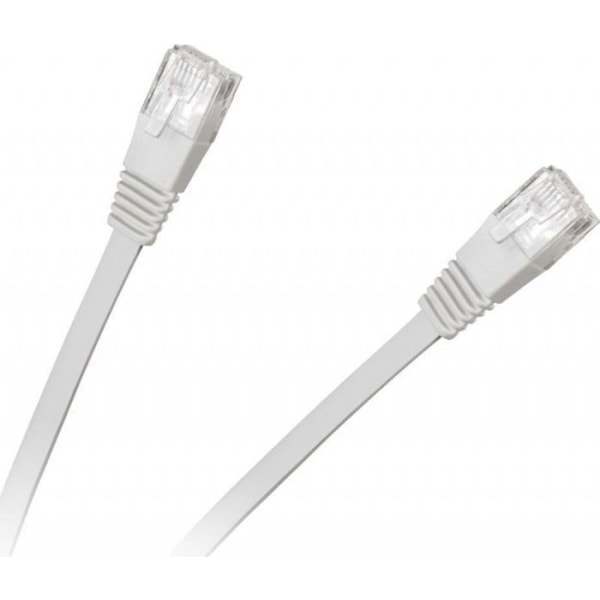 Switch - hub ethernet - injektor Lp - LEC-KPO2293-5.0 - Platt UTP 8c patchkabel hane-hane 5,0m CCA vit kat.6e