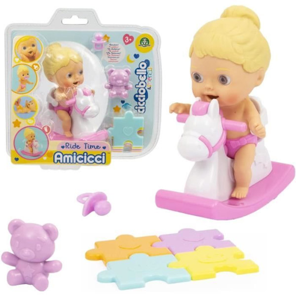 Cicciobello Amicicci - Gunghästset - Tjej eller pojke - 10,5 cm - 3 år - CHUSE