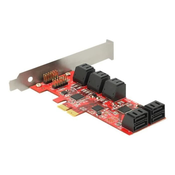 DeLOCK 10-kanals SATA 6 Gb-s Small Form Factor 6 Gb-s PCIe 2.0 x2 Storage Controller