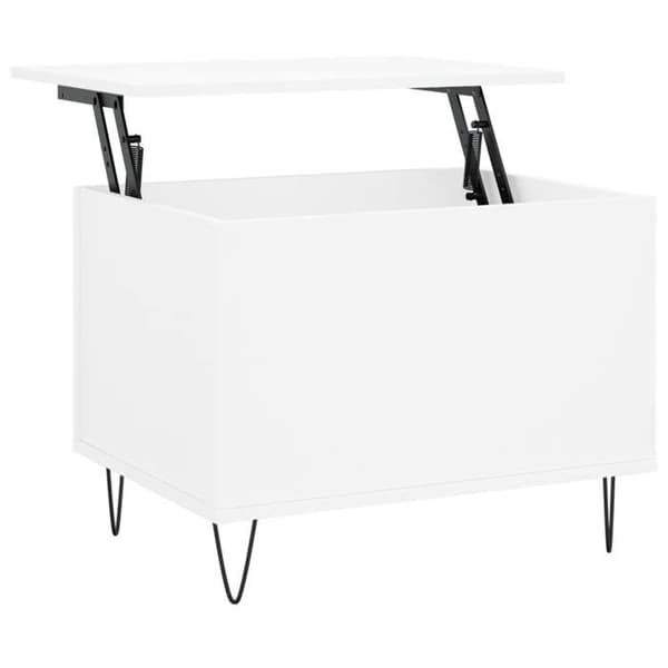 vidaXL Soffbord Vit 60x44,5x45 cm Konstruerat trä 830948