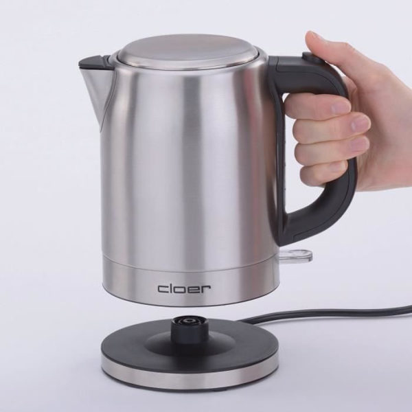 Vattenkokare - CLOER 4519 - 2200 W - 1 L - INOX - 360° Base - Anti-kalk
