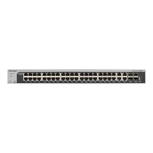 Switch Smart 10 Gigabit - NETGEAR - ProSAFE XS748T - 48 portar RJ45 - 4 portar SFP+ - Webhanterbar