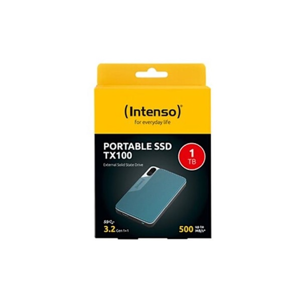 Extern hårddisk - INTENSO - TX100 - 1 To - USB-C 3.2 Gen 1x1 - Extern SSD