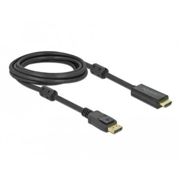 DELOCK 85957 VIDEOKABEL OCH ADAPTER 3 M DISPLAYPORT HDMI SVART