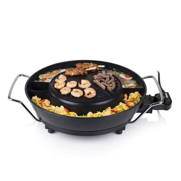 Koreansk grill Hot Pot Tristar PZ-9131 - 4 personer - 1800 W - Tillbehör ingår Svart