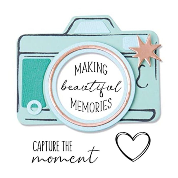 Kutter - skärplatta - Sizzix-blad - 665657 - Framelits Die Set 6PK m/4PK Stamps Memory Maker av Olivia Rose,