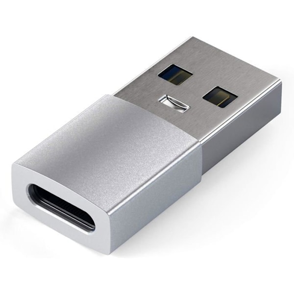 USB-A till USB-C-adapter - Satechi - Silver - Ultra-kompakt - Omvandlar USB-A till USB-C - USB-enheter