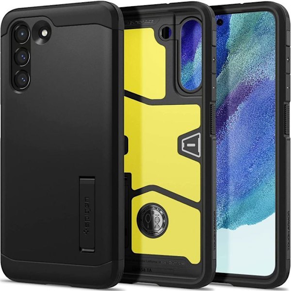 Fodral - SPIGEN - Tough Armor - Svart - Robust skydd - Integrerat stöd - Trådlös laddning Svart
