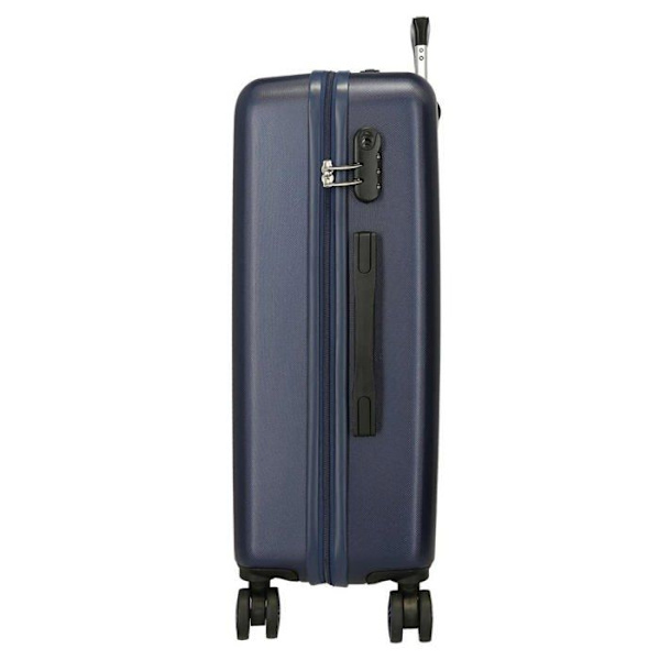 Roll road Var dig själv Blå Bagage Set 55/68 cm Stel ABS Kombinationslås 104L 4 dubbla hjul Handbagage