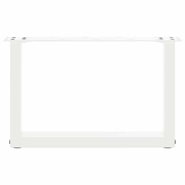 vidaXL U-formade soffbordben, 2 delar, vit, 50 x (30-31) cm, stål 4013137