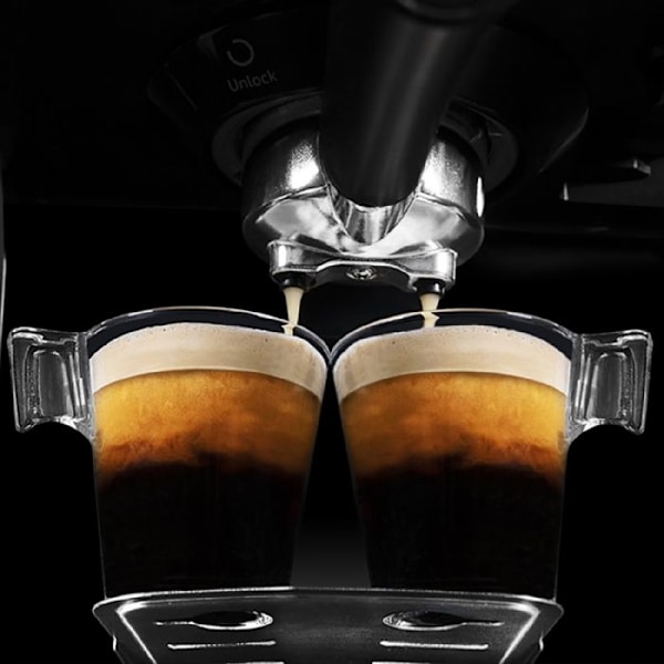 Cecotec Power Instant-ccino 20 halvautomatisk kaffemaskin 1450 W, mjölktank, 20 tryckstänger och termoblock, INOX