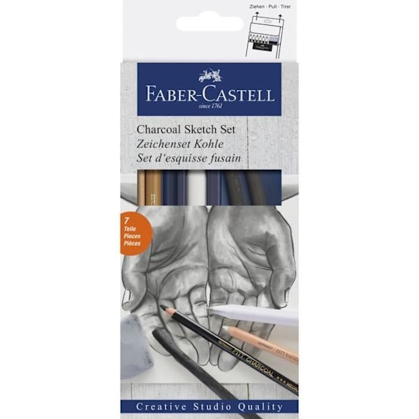 FABER-CASTELL Träkolskissset Flerfärgad