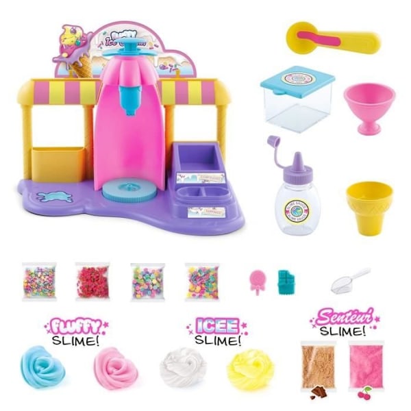 CANAL TOYS - So Slime - Slime factory glass - Slime Fluffy ice cream factory - SSC 180 Flerfärgad